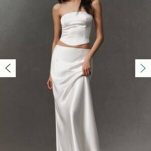 Anthropologie Mare Mare Vienna Satin Corset & Skirt set